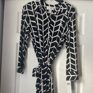 Donna Morgan Black and White Dress Size 12